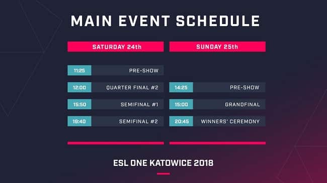 Katowice schedule