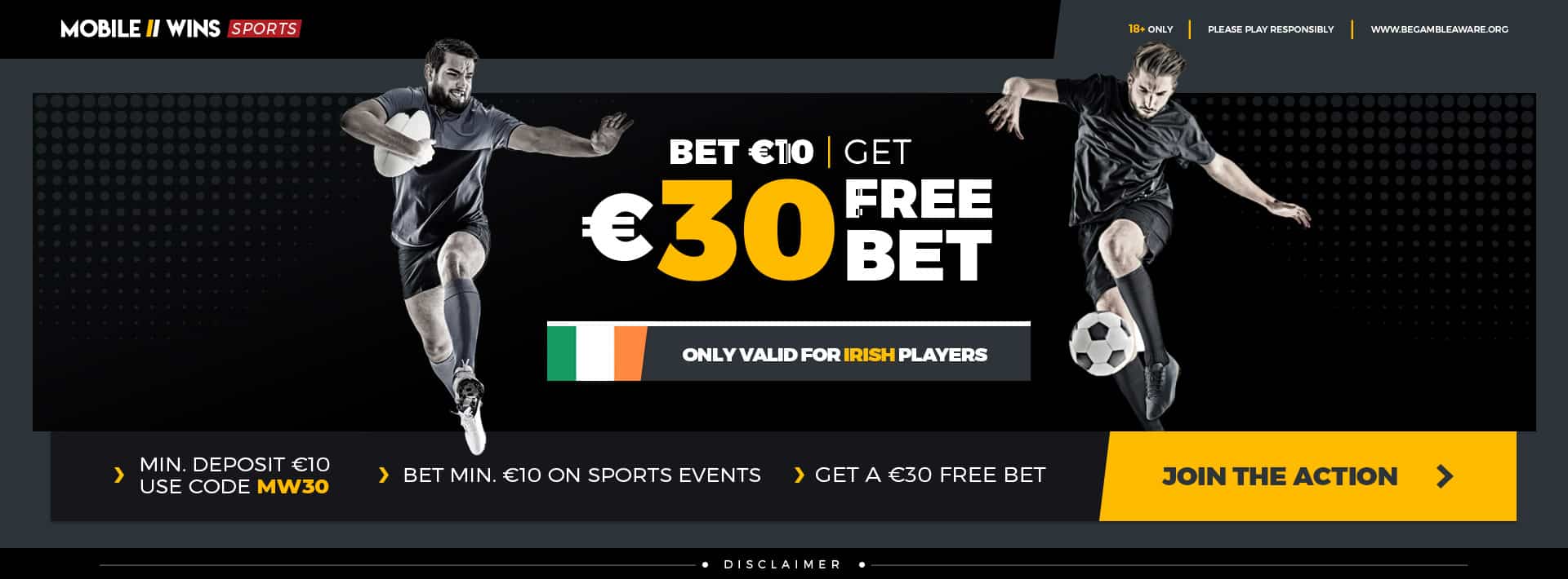 Bet 10 Get 30 - Irish Players Only