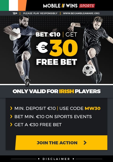 Bet 10 Get 30 - Irish Players Only