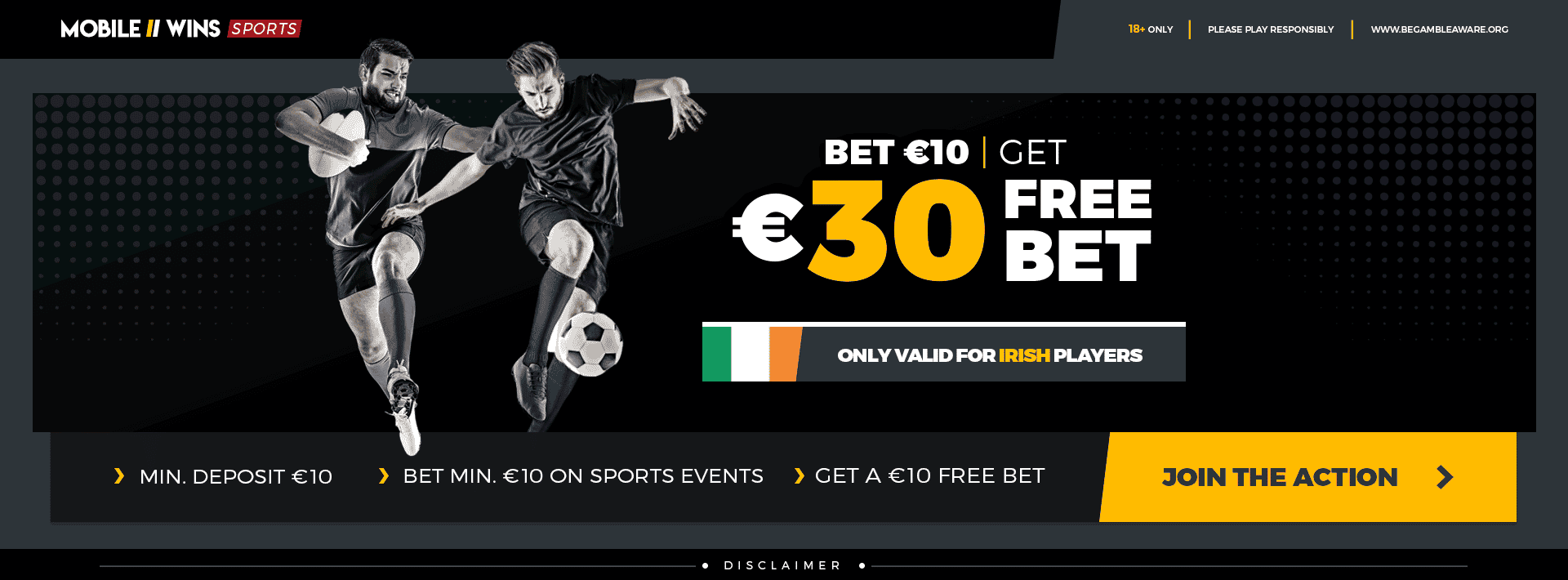 Bet 10 Get 30 - Irish Players Only
