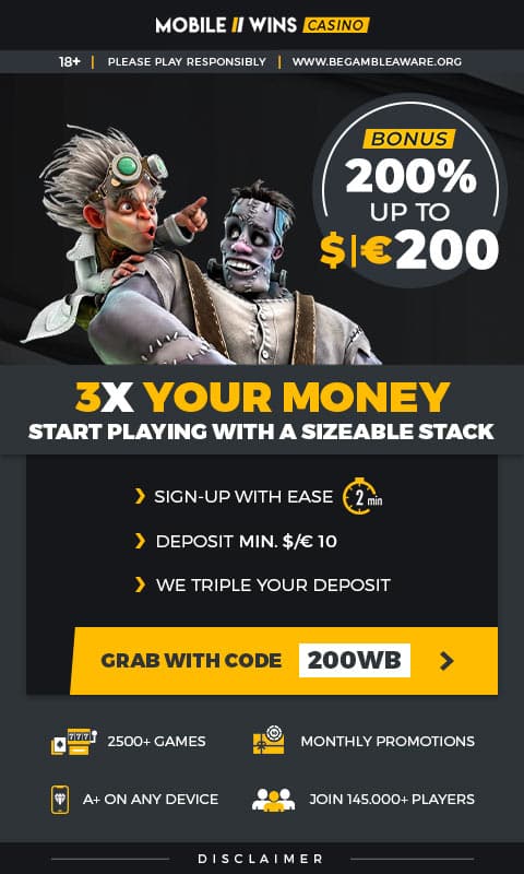 200% up to 200 BONUS