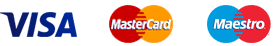 VISA, MasterCard and Maestro credit cards
